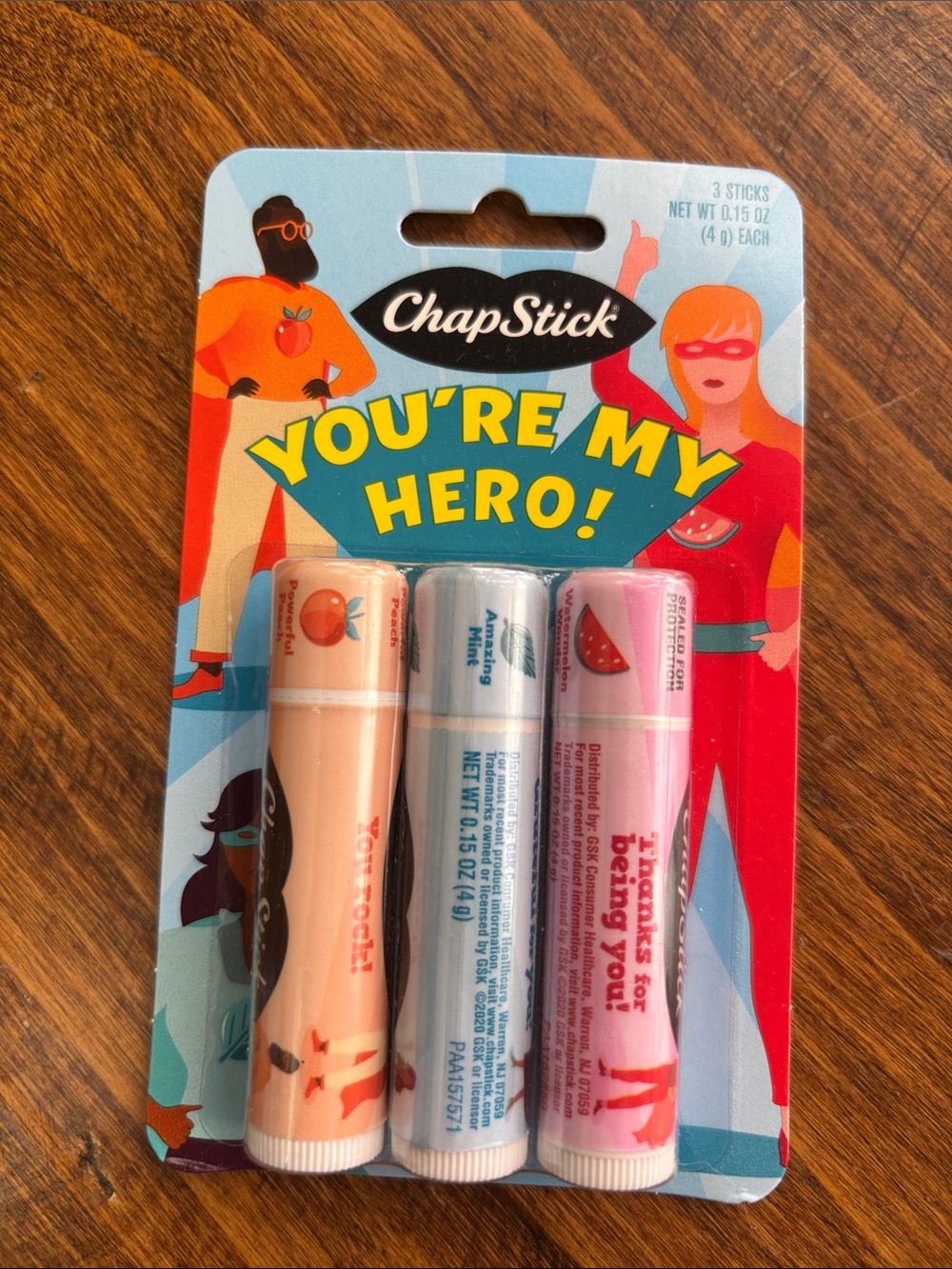 ChapStick Lip Balm Trio - Peach, Mint, Watermelon